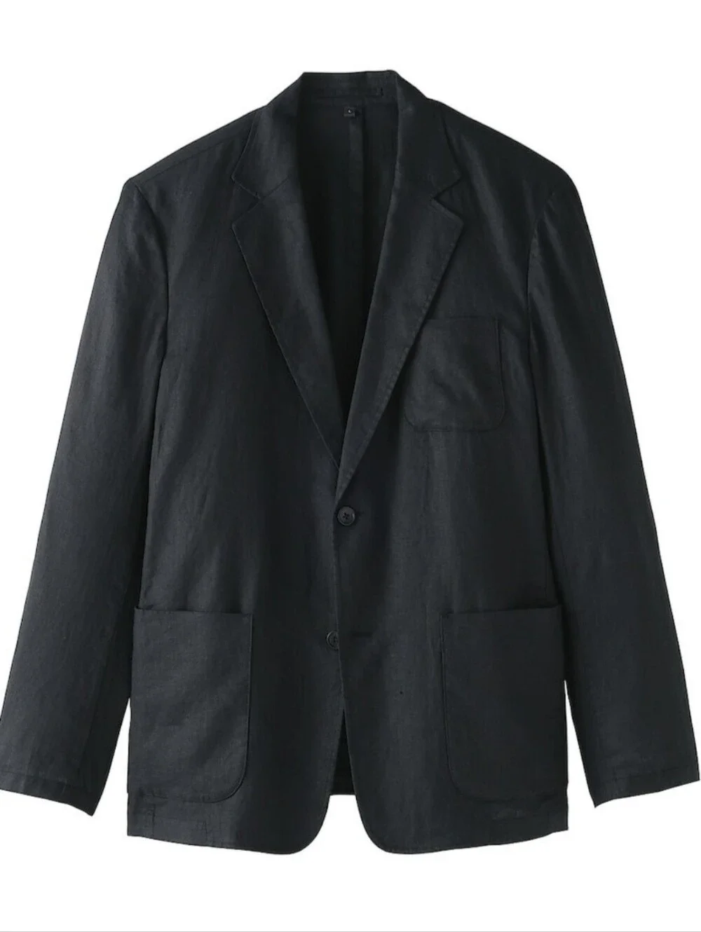 NEW!!! M's Washed linen jacket MEN, Medium, Black, Retail Price $129.95 USD